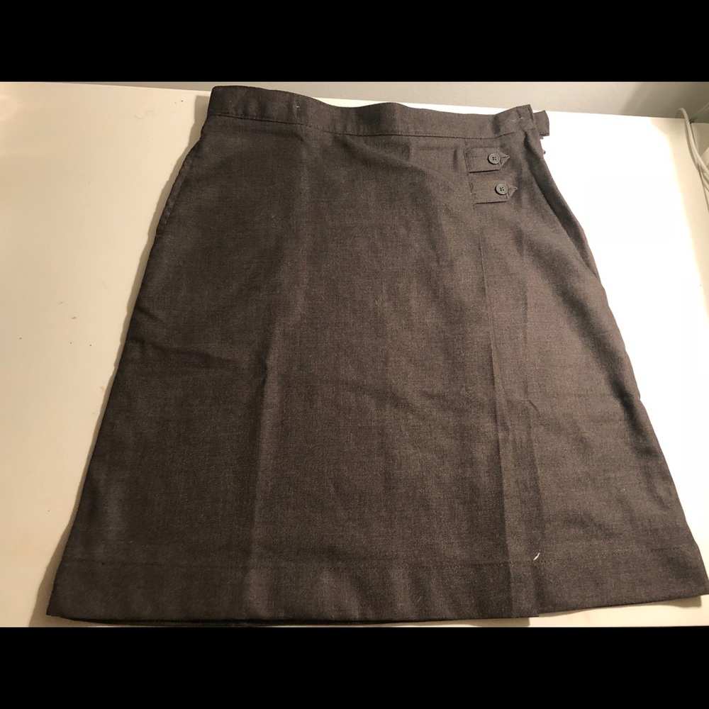 Girls gray Lands end school uniform skirt